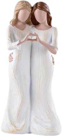 Mutter und Tochter Figur Mutter umarmt Tochter Skulpturen von Mutter und Tochter für Weihnachten/Muttertag handgeschnitzte Sammelfigur Ornament Dekoration Geschenk Liebe zeigen