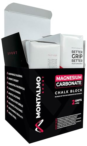 MONTALMO Magnesiumblöcke für Klettern, Crossfit, Calisthenics, Gewichtheben, Pole Dance, Paddel, Kettlebell, Fitness, Sporttraining | Chalk Block | Magnezia Handkreide