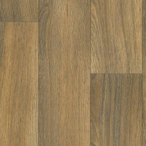 Brown Modern Wood Effect Anti-Slip Vinyl Flooring For Kitchen, Bathroom, & Living Room, 2.0mm Thick Cushion Backed Vinyl Sheet, 5 Years Warranty-2m(6'6) X 2m(6'6)-4m²