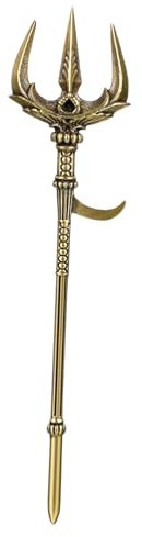 Zerodeko Tenedor Decorativo Trident Hecho A Mano De Latón Adorno Único para El Hogar Artesanía Coleccionable