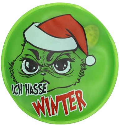 M.Kritzinger's Taschenwärmer, Festtags-Muffel, Grün, Ø 8,5 cm, Handwärmer (Ich Hasse Winter, Ø 8,5cm)