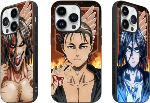 TNOLTK 3D iPh 15 pro Hülle, Anime Motion Anime, Handyhülle, stoßfest, weiches TPU, kratzfest, rutschfest, japanische Manga-Hülle für iPh 15 Pro