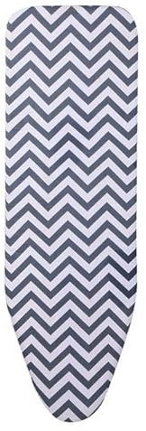 DUNSBY Bügelbrettbezug Hochtemperaturbeständiger, gestreifter Baumwollbezug for Bügelbretter, elastisches Riemendesign for sicheren Sitz, 150 x 50 cm