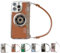Limited Edition Old School Camera for iPhone Case,Cute Camera Design Case for iPhone 16 Pro Cases,Vintage Camera Phone Case With Removable Long Neck Strap Lanyard(Brown,For iPhone 15)