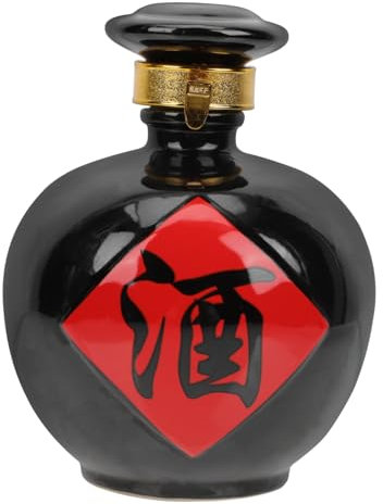 Amosfun Versiegeltes Weinglas Tragbare Keramik-weinaufbewahrung Weinherstellungsflasche Getränkeaufbewahrung Einzigartiges Wohndekorglas