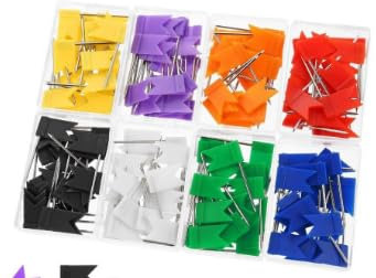 160PCS Pinnnadel Fahne, Fähnchen Pins, Pinnägel Fahnen, Pinnadeln Fähnchen, Markierfähnchen Pinnadeln, Pinboard Pins, Pinnfahnen, Pinnfähnchen, Markierungsnadeln, Pinnwandnadeln Bunte Fahnen-8 Farben