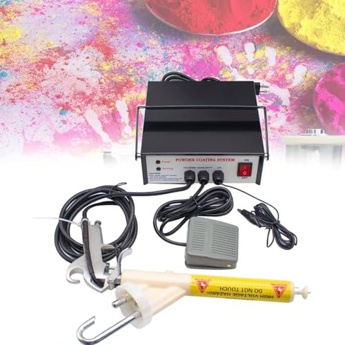 Pistola de pintura para System de recubrimiento en polvo, pistola de pintura para recubrimiento en polvo portátil, máquina con System de recubrimiento en polvo electrostático,kits de System ,Black