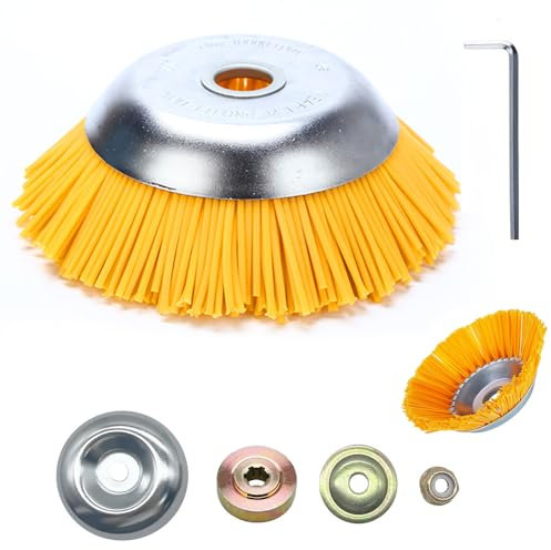 HuaMuDM Unkrautbürste, Wildkrautbürste,Hochwertige Wildkrautbürste, Unkrautbuerste Nylonbürste Profi Wildkraut Fugenbürste,Hochwertige Wildkrautbürste,Nylon-Unkrautbürste für Motorsense