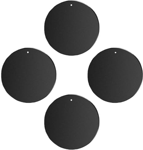 sphires 4 Pack Metal Plate for Magnetic Phone Car Mount 4 X Round Metal Plate for Car Magnetic Phone Holder
