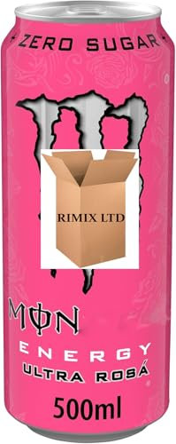 Monster Energy Drink Ultra Rosa zero sugar pack of 12 x 500ml