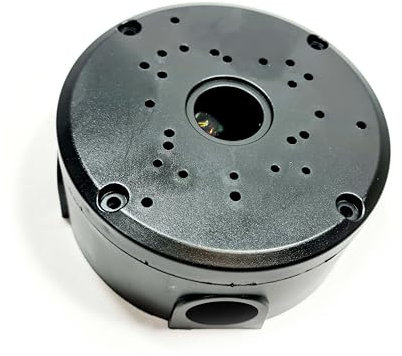 Universal Junction Box Deep Base for Security Surveillance Cameras, 120mm x 50mm Black ABS, Waterproof Cable Hidden Box for CCTV IP Camera Dome and Bullet Type