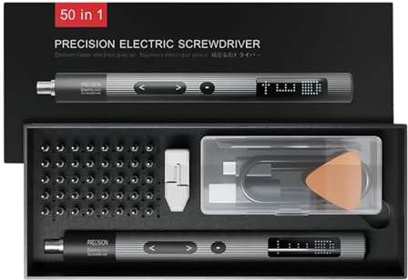 Yanayi Tournevis Électrique | 50 En 1 Kit D'Outils | Visseuse PC 3 Réglages de Couple et Lumière LED,Pour Électriciens Hommes Maison PC Portable
