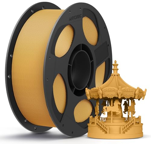 ANYCUBIC PLA Filament 1.75mm 1KG Gold, Einfach zu drucken, Haltbarer