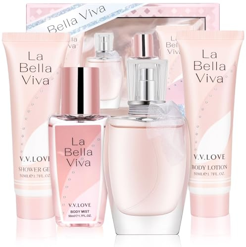 Geschenkset Frauen,Geschenke Pflegeset Damen,Weihnachtsgeschenke Geburtstagsgeschenke, Geschenkideen für Mütter, Freundinnen, Kolleginnen,Beauty Set mit Körperlotion, Parfüm, Duschgel