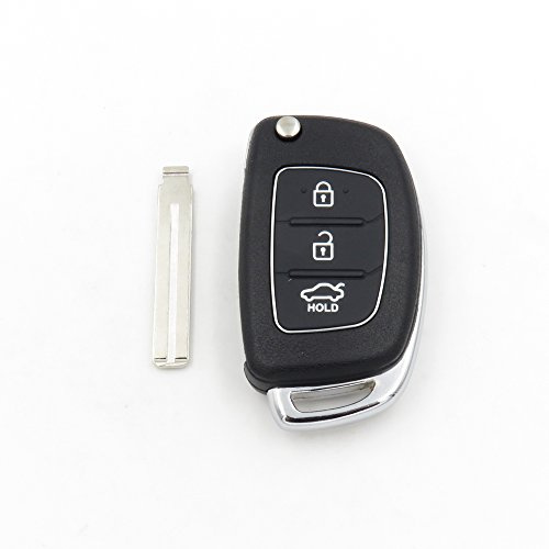 Schlüsselcover kompatibel mit Hyundai i20, i30, ix20, ix35, ix45, Tucson - 3-Tasten Fernbedienung