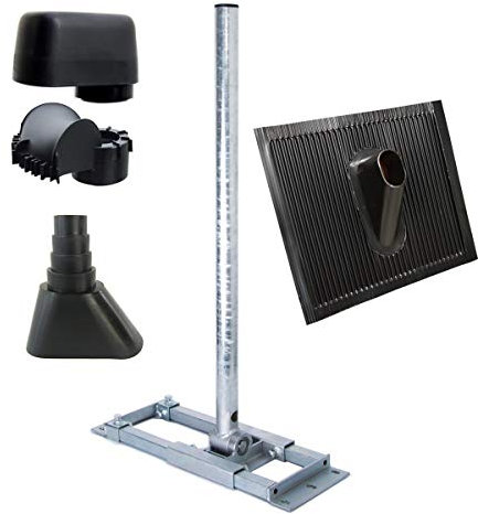 Premium X Deluxe X90-60 Dachsparrenhalter 90cm Ø 60mm Mast Mastkappe Dach-Abdeckung Manschette Schwarz