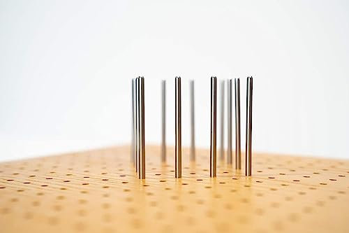 Easy Crochet Paquete de 40 pines de madera de acero inoxidable (12 cm, extra largos)