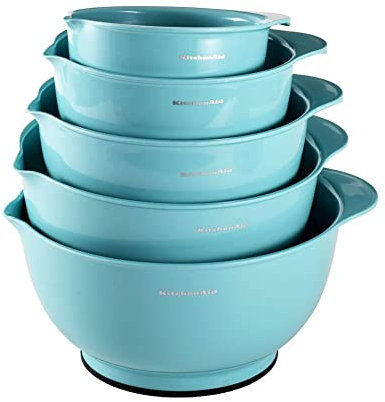 KitchenAid KE178OSAQA Saladiers classiques en plastique, bleu ciel