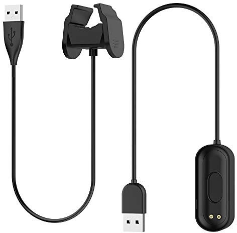 GeeRic Ladegerät Kompatibel für Xiaomi Mi Band 4 Ladekabel [2 Stück],Ersatz USB Premium Ladegerät Kabel Ladestation Charger Dock Adapter Stand