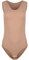 Evoni Damenbody l Damen Overall Bodysuit mit Rundhals l breite Träger l Verschluß-Haken l Unterzieh-Body mit optimaler Passform l sportlicher Damen-Body L Hellbraun