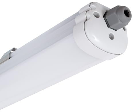 LEDKIA LIGHTING - Pantalla Estanca LED 150cm | 48W IP65 | 3930 lm | Vida útil 50,000 Horas | Resistente al Agua y Polvo | Ideal para Fábricas y Parkings, Blanco Frío 6000K, Policarbonato