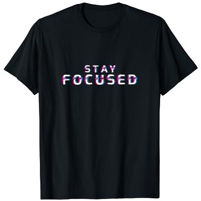 Konzentriert bleiben Optische Täuschung Trippy Blurry T-Shirt