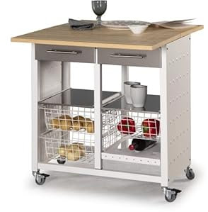 DON HIERRO - Carrito de cocina/Mesita auxiliar, EKO-Olmo