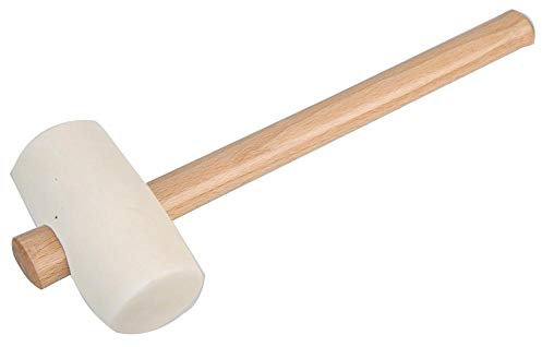 Mallet, Rubber - White 400G, Handle Type Wood, Head Type Soft Face, Thor Hammer - White Rubber Mallets, Weight 525G, Hammer Type Mallet