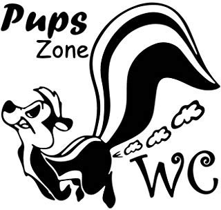 wufeng Pups Zone Wandsticker WC Badezimmer WC Zimmer-Cartoon-Tier-Eichhörnchen Abziehbilder Removable Hauptdekoration Türtapete