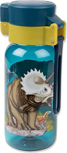Trinkflasche * T-REX * für Schule und Kindergarten | 400ml Inhalt | mit leicht öffnenden Drehverschluss mit Auslaufschutz | Kinder Dino Dionsaurier Dinos