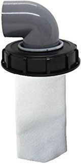 IBC Deckelfilter Nylon waschbar mit Deckel für Regenwassertank IBC 1000 Liter DN 75 Nadelfilz (160mm 90°)