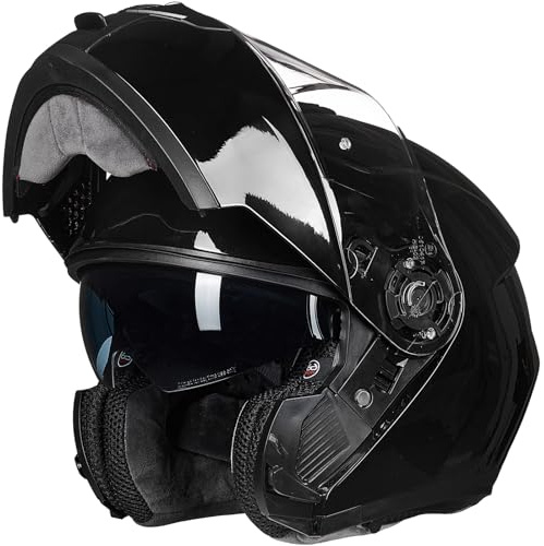 ILM Klapphelm Integralhelm Motorrad Damen Herren 159 | ECE 22.06/DOT, ABS-Schale, Doppelvisier, Kompatibel Pinlock 30, abnehmbares Innenfutter