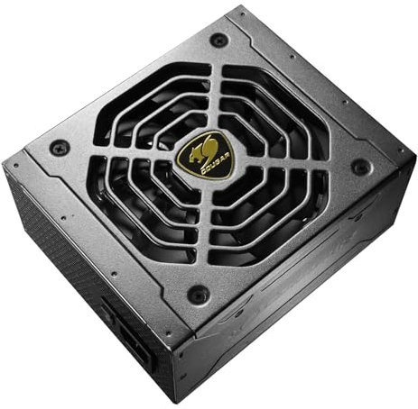 COUGAR GAMING | ALIMENTATION PC GAMING | GEX1050 80 PLUS GOLD 1050 WATTS - Bloc d'alimentation de haute qualité - Ventilateur silencieux - Bloc modulaire - Durable - Certifié 80Plus Gold