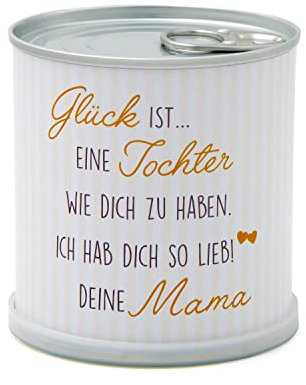 MacFlowers® | Anzuchtset mit Glücksklee | Design Glück ist … | Geschenkset mit Einer Sorte Klee in süßer instant gardening Blumendose (Tochter Mama)