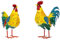 Riesiges schönes Metall Figurenpaar Hahn und Henne Set Gartenfigur Dekofigur Gartentierfigur (Hahn und Henne V1)