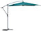 Hespéride - Parasol Déporté Rond Manoa Bleu Canard et Graphite 4 m Anti-Rouille Rotation 360° Protection Soleil, Intempéries pour Jardin, Terrasse