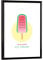 artboxONE Poster mit schwarzem Rahmen 18x13 cm Typografie EIS am Stiel – Wassermelone - Bild EIS EIS EIS am Stiel