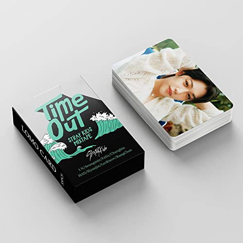 Stray Kids Fotokarten-Set, 55-teilig, Zeitauszeit-Album, Lomo-Karten, New Kpop Merchandise, Postkarten-Geschenk für Fans