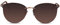 Cheapass Sonnenbrille für Damen in braun, runde UV-blockierende rahmenlose Brille mit glänzenden goldenen Bügeln
