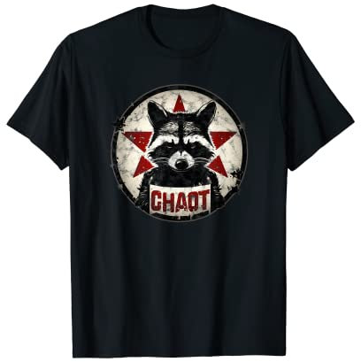 Waschbär, Chaot, Anarchie, Stern, Kämpfer, Revolution, Vintage T-Shirt