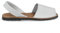 PAYMA - Sandales Menorquinas Avarcas Plates pour Femme Homme Unisexe. Espadrilles Menorcan d'Été. Article en Cuir de l'Espagne. Plante Rembourrée. Couleur: Blanc, Taille: EU 42