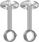 Ceiling Curtain Pole Brackets, 32mm 1 1/4 Inch Curtain Pole Holder Silver Heavy Duty Metal Curtain Rail Bracket Wardrobe Closet Rod Supports Hanger for Window Shower Drapery, 2 Pack