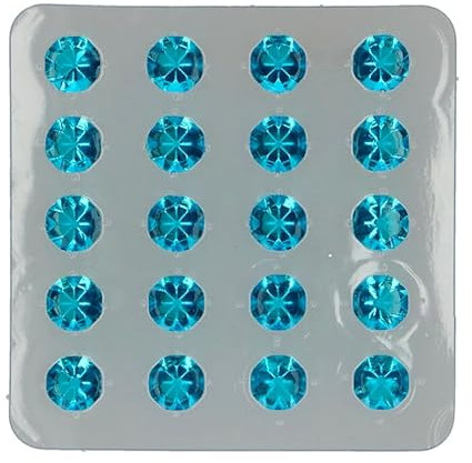 FunCakes Essbare Jelly Diamonds Sky Blue: Gebrauchsfertig für die Tortendekoration, perfekt für elegante Geburtstags- und Hochzeitstorten, Cupcakes und mehr, Set/20