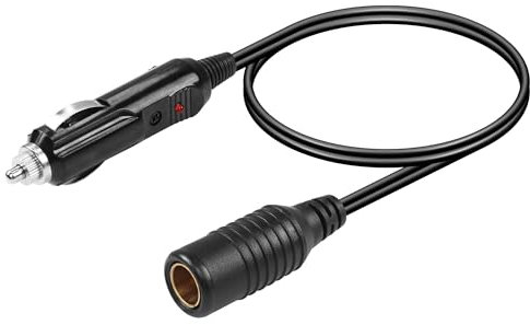 CERRXIAN Auto-Zigarettenanzünder auf DIN-Hella-Buchse, Konverterkabel, Standard-Zigarettenanzünder-Stecker auf Hella/DIN, Motorrad-Ladebuchse, Schnittstellenkabel, integrierte 10-A-Sicherung