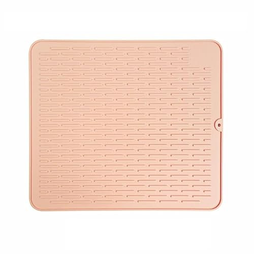 Escurridor Platos Silicona,Escurreplatos Silicona,para Secar Platos Cocina Encimera.(Rosa)