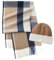 CALVIN & OLIVIA Ultraweicher Winterschal mit Kaschmir-Gefühl, warm, lang, Unisex, Winterschal, perfektes Urlaubsgeschenk für Damen und Herren, Brilliant Camel Navy Cream Plaid Set, Standard