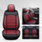 ZEEGII Autositzbezüge Set Für KIA Venga 2009-2018, Leder Auto-Sitzbezug-Set - Seitenairbag-kompatibel - Wasserdicht und Atmungsaktiv, Geeignet für Alle Jahreszeiten,Black+Red
