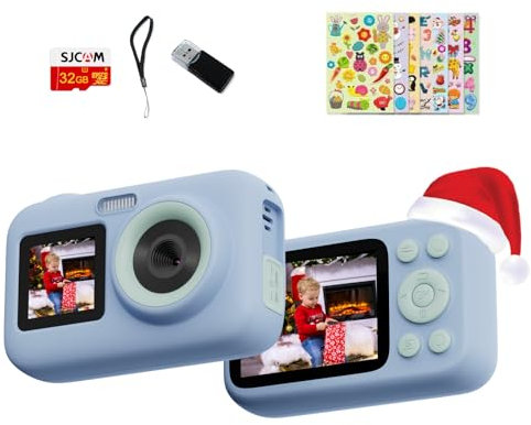 SJCAM Upgrade Kinderkamera Doppelbildschirm, Weihnachten Geburtstag Geschenke für Mädchen Jungen Alter 3-10, 1080P HD Digital Video Kameras für Kleinkinder 3 4 5 6 7 8 9 10 Jahre alte Kinder