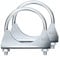 Glarks 2 x Exhaust U-Clamps 63 mm (2-1/2 in) Exhaust Clamps Design with Saddle Flange for Exhaust Tailpipe