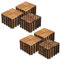 Yaheetech Holzfliesen Akazie 30x30 cm, 54er Set-ca. 5,2 m² Leicht Verlegbar Terrassenfliesen Balkonfliesen Klicksystem, Wetterfest Bodenfliesen Gartenfliesen für Terrasse, Balkon & Garten, Holzfarbe